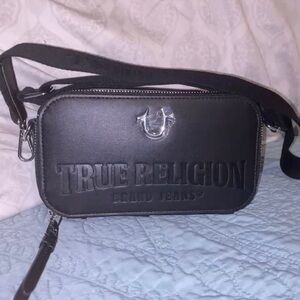 True Religion Black Belt Bag for Men
